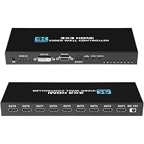 3x3 Video Wall Controller 4K HDMI DVI ingresso 1080p 3x3 2x3 2X4 ...