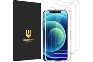 UNBREAKcable Panzer Schutz Glas für iPhone 12 und 12 Pro [3 Stück] Schutzfolie, 9H Härte Schutzglas, 2.5D Double Defense Displayschutzfolie, Kratzfest, Anti-Fingerprint und blasenfrei