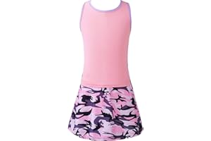 Aislor Ropa Deportina Niña Conjuntos Deporte Tenis Fitness Top + Falda Deportiva Niñas Traje Deportivo Correr Ejercicio Ciclismo Ropa Deporte 2 Pcs