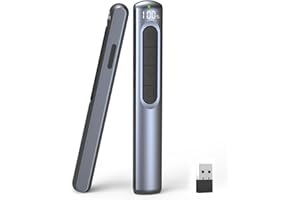 SAMNISOO Présentateur, Pointeur Puissant, Sans Fil 2,4 GHz, Pointeur Rouge, Indicateur de Charge, Autonomie de 100 Jours