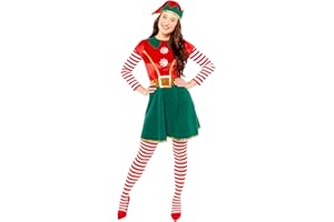 Amscan Christmas Deluxe Ladies Elf Fancy Dress Costume