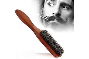 VBKITW Brosse a Barbe Poil De Sanglier, Brosse a Barbe, Brosse à Barbe, Brosse Cheveux Homme, Brosse Barbe Poil de Sanglier, Moustache en Poil de Sanglier