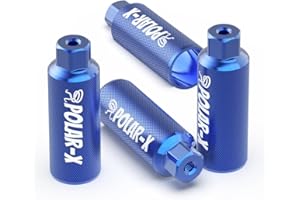 VOLO.FREEDOM TO FLY Volo Polar-X Bike Pegs BMX Accessories 3/8 Inch Solid Axles Rear Front Foot Resting Street Stunt Aluminum alloy Non-Slip Light Weight Bicycle Kids Cycling Scooter