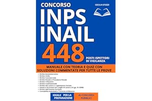 Concorso INPS INAIL - 448 Posti Ispettori di Vigilanza: Manuale con Teoria e Quiz con Soluzioni Commentate per Tutte le Prove | Conforme al Bando 2025