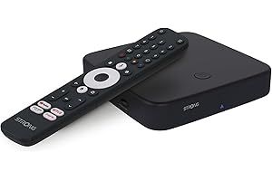 STRONG SRT423 - Android TV Box - 4K UHD - DVB-T2 i odbiornik kablowy - certyfikat Google - Dual Band Wi-Fi 5 - Chromecast - Bluetooth - sterowanie głosem - Netflix, YouTube, Prime Video, Disney+