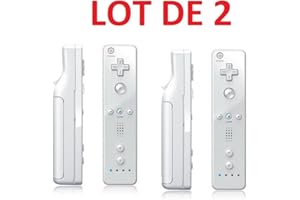 STRAßE GAME 2 X Télécommande Wiimote pour Nintendo Wii et Wii U - Blanc