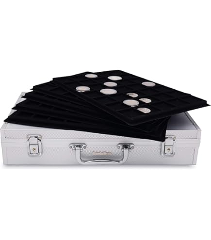 Leuchtturm Smart 334107 Coin Box With 20 Square Compartments For Coins Up To 41 Mm Diameter Blue - View #7