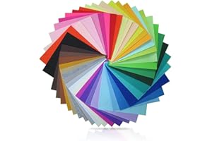 RIYANED Tela de fieltro de 40 colores,fieltro para manualidades, tela fieltro, 15 x 15 cmfieltro de colores, muy adecuada para regalos hechos a mano, decoración escolar, adornos de árbol de Navidad