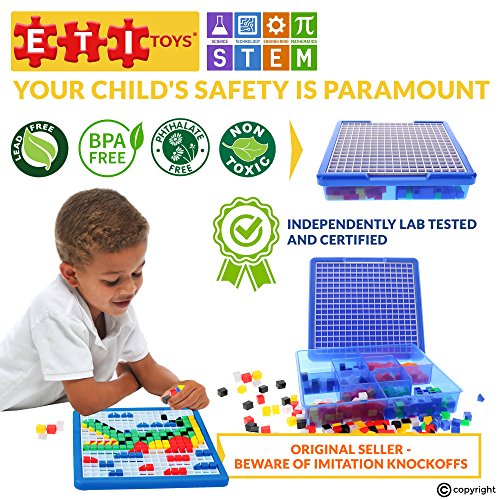Educational Toys Engaging Jigsaw Puzzle By ETI Toys for Boys and Girls 490 Piece Set for Making Endless Puzzle Combinations! Great for Learning, Developing and Having Fun. Make Your Imagination Today!