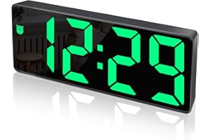 Edillas Digitaler Wecker,LED-Display mit großer Anzahl und Schlummerfunktion Helligkeit Einstellbarer USB-Ladegerät Oder Batteriebetrieben für Schlafzimmer Wohnzimmer Büro