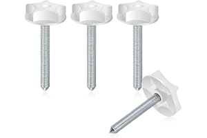 WILLKOMMEN 4 Pack Pointed Headboard Bolts for Bed Fixing UK, M8 Headboard Bolts Fixings, Headboard Screws 105 MM and Washers Bed Headboard Bolts 105 MM