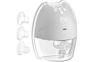 Bellababy Elektryczna laktator bez użycia rąk, cichy i bezbolesny, 4 tryby pracy i 9 poziomów ssania, mniej części do czyszczenia, łatwy montaż i demontaż, 1 sztuka