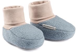 Hofbrucker Wollwalk Baby Schuh aus 100% Merinowolle, Ideal für die Babytrage, Anti-Rutsch Krabbel Babyschuh