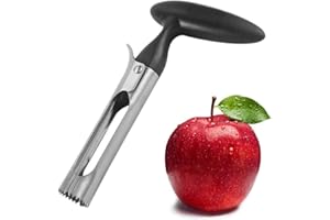 NIUQIGE Apfelentkerner, Apfelentkerner Entferner mit ABS-Griff und Gezackter Edelstahlklinge, einfach zu bedienen und Durable apfelentkerner Remover für birnen, Paprika,Fuji, honeycrisp, äpfel,Schwarz