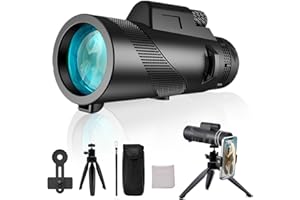 GENERIC SKY SCOPE 80x100 Monocular Telescope for Smartphone, Black, Beginner, Adults, Outdoor Enthusiasts and Tech-Savvy Users, Unisex