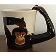 Juhlin Glass Studio Monkey with Arm Handle Coffee Mug - 10 oz or Monkey Planter