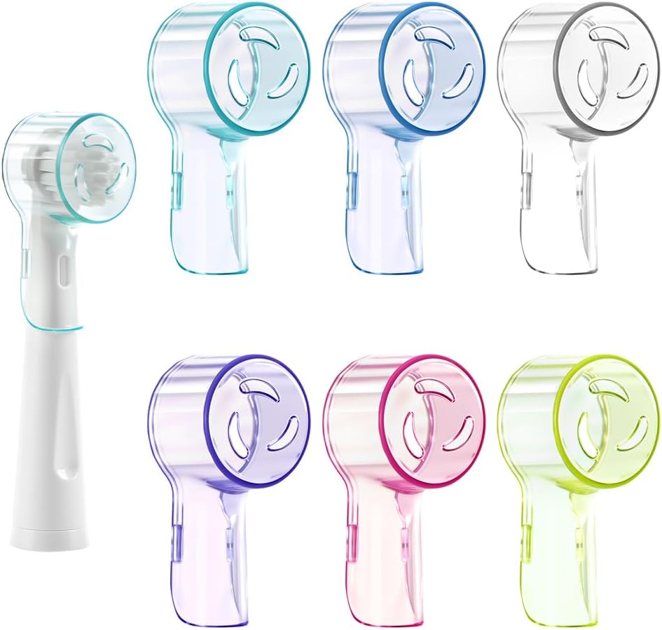 HOTUT 6PCS Cubrir El Cabezal del Cepillo De Dientes Eléctrico para Oral B y iO,Funda Cepillo Electrico a Prueba De Polvo y Gérmenes,Funda Cepillo Dientes Lavable para Negocios,Viajes,Casa,Multicolor