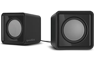 Speedlink Twoxo - Altavoces USB (5W, 62 x 60 x 62 mm) negro