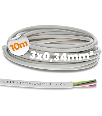 Lapp 1030218 LiYY Câble De Commande En PVC 3 X 0,25 Mm² Noir I Câble LED 3 Fils I Câble De Données I Câble De Signal I Câble Soudable