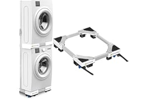 NIUXX Universal Washing Machine Base, Scooter, Anti-Vibration Function, Adjustable Brakes, Adjustable Size for Stacked Washing Machines and Dryers 42-69cm, 400kg Load Capacity | Anti-vibration function, adjustable size for stackable washing machines and dryers from 42 - 69 cm, load capacity 400 kg