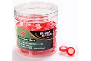 Biomed Scientific - Filtri per siringa in PTFE, diametro 13 mm, 0,22 um, non sterili, confezione da 100