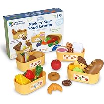 Learning Resources New Sprouts Ferme-à-table Fresh Market, 27 pièces, pour enfants de 18 mois et plus, Nourriture de jeu pour les cuisines des enfants, jeu de rôle prétendu magasin d'épicerie