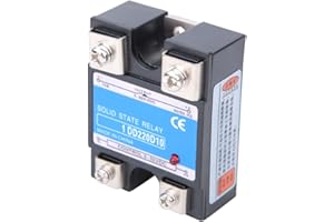 Esenlong Halbleiterrelais DC-DC-SSR-Eingang 3-32VDC Last 5-220VDC Steuerrelais (10A) Schwarz