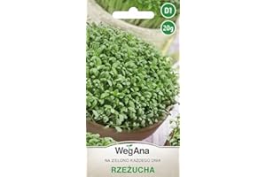 WegAna Garden Cress Seeds 20g, Semillas Germinadas, Semillas de Hortalizas Robustas, Semillas de Hortalizas, Propagación de semillas, Semillas para Invernadero