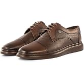 Ducavelli Stern Genuine Leather Men's Casual Classic Shoes, Derby Classic Shoes