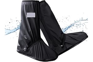 TOIONMM Wodoszczelne pokrowce na buty, składane, wodoodporne ochraniacze na buty dla mężczyzn i kobiet, antypoślizgowe ochraniacze przeciwdeszczowe, buty wielokrotnego użytku, pokrowiec na buty z paskami