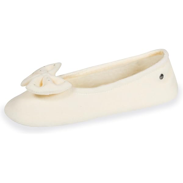 Pantofole Ballerine Isotoner Donna, Modello Marinaio | In Cotone Biologico, Lavabili In Lavatrice | Suola In Pelle, Altezza Tacco 0 Cm - 2
