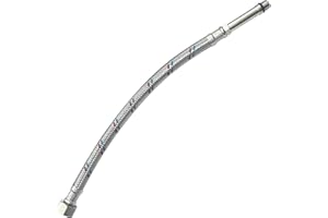 AERZETIX - C51112 - Tubo/raccordo femmina 3/8'' - maschio M10 lavello cucina monoblocco - lunghezza 300mm - tubo di collegamento per miscelatore - tubo di alimentazione sanitaria