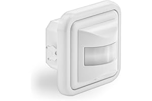 deleyCON 1x Infrarot Bewegungsmelder Unterputz Wandmontage Innenbereich Lichtsteuerung 160° Arbeitsfeld 9m Reichweite eingeba