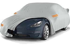 BIG HIPPO Big Ant pokrowiec samochodowy, 100% wodoszczelna plandeka samochodowa do Tesla Model 3, 6 warstw materiału, ochrona przed kurzem, deszczem, promieniowaniem UV, zadrapaniami