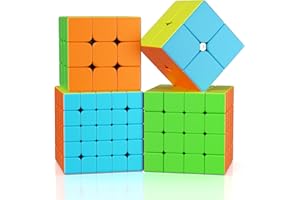 Vdealen Zauberwürfel Set, Speed Cube von 2x2 3x3 4x4 5x5 Stickerless Zauberwürfel Original, Magic Cube Würfel Puzzle Geschenk für Kinder Teenager Erwachsene