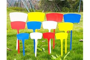 AYIWUE Extra Large Reusable Outdoor Plant Label, Tall Waterproof Plastic Plant T-Type Tags, Durable Nursery Garden Markers, Perfect for Herbs, Flowers, Vegetable (24)