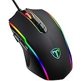 PICTEK Souris Gamer RGB Filaire - Souris Gaming pour PC 8 Boutons Programmables, 7200 DPI Réglable - Souris de Jeu Ergonomiqu