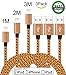 Produktbild xinfaxin iPhone Cable 3Pack 1M 2M 3M Nylon Braided Lightning Cable for iPhone7/7 Plus, iPhone 6/6s,iPhone 6/6 Plus, iPhone 5/5s,Pad Mini/Air, iPod Nano/Touch and more.(Brown)