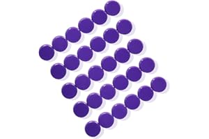 ZDZBLX Fridge Magnets, 30 Pack Strong Small Round Magnets for Whiteboard & Fridge, Colourful Craft Magnets for Home School & Office,Cute Mini Magnetic Dots for Refrigerator Noticeboard - Purple Magnet