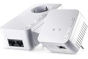 ‎DEVOLO devolo WLAN Powerline Adapter, dLAN 550 WiFi Starter Kit -bis zu 500 Mbit/s, Mesh WLAN Verstärker, WLAN Steckdose, 1x LAN Anschluss, weiß