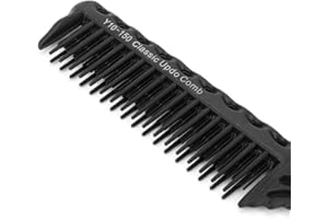 PONGNAS Peigne taquin, 3 rangées de peigne à queue pour le volume et la précision du style(Noir)