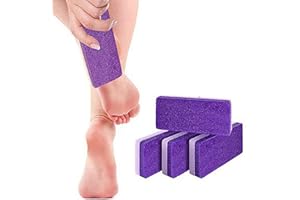 NONE BRAND Foot Pumice Stone for Feet, Premium Foot File and Scrubber, Perfect Pedicure Beauty Tools for Exfoliation to Remove Dead Skin (Pack of 4)