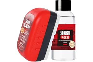 WSCWL Autoglas Ölfilm Reiniger, Glas Ölfilm Entferner, Ölfilmentferner Für Glas Glas Reinigungsbrett, Glass Cleaning Board, Glasreinigungsboard, Ölabweisende Folie Für Autoscheiben, 120 Ml+50Ml
