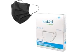 HIBRON 50 Masques Jetables Homologués Européens, CWA 17553: 2020, BFE> 99%, Gris.