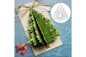 GOWXS Cutting Dies for Card Making，Cutting Dies Cut Stencils for DIY Scrapbooking Photo Album Decorative Embossing Paper Dies for Card Making Templated+Cute Brooch Pin (Christmas Tree)