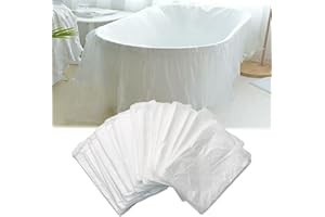 YUYTE Bathtub Bag, Disposable Bathtub Bags 50pcs, Spa Plastic Bathtub Cover Film for Household Hotel Travel, Bath Tub Spa Shower, Beauty Tools(47.2 X 73.2 In)