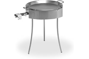 VAELLO CAMPOS VAELLO - Paravent à Réchaud à Gaz en Inox - Adapté aux Brûleurs et Réchauds à Paella Jusqu’à Ø 70 cm - Accessoire Cuisine Extérieure, Camping, Pique-Nique