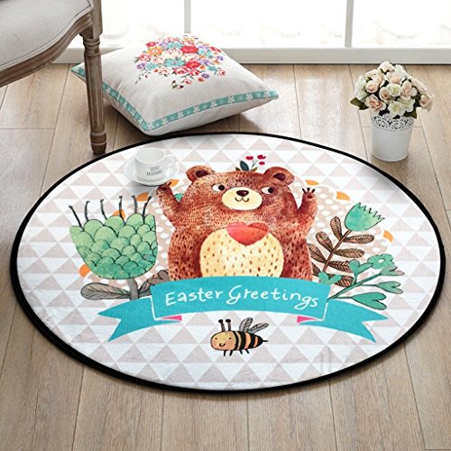 Preisvergleich Produktbild WW Teppich rund Matratzen Cartoon Kinder Matratzen Schlafzimmer Nachttisch Teppich Wohnzimmer Verdickte Teppich Home Computer Kissen, Diameter 120CM