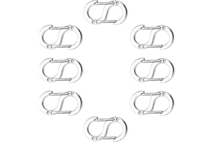 YOURKAY S-Clasp, 8 Pezzi Bracciale in Titanio Chiusura, Chiusura Aragosta a Doppia Apertura, Chiusure per Braccialetti per Portachiavi, Fibbia da Alpinismo, Creazione di Gioielli
