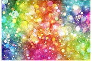 Aoihrraan 3x2m Bokeh Halos Sfondo Colorato Glitter Sparkle Paillettes Scena Fotografia Sfondo Capodanno Famliy Decorazione per Feste Matrimonio Spara Bambini Adulti Ritratto Personale Foto Prop